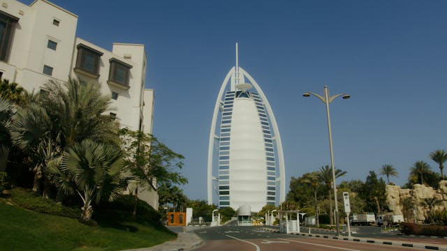 Burj Al Arab is one of Dubai's landmarks in the nineties